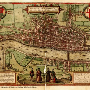 Старинная карта Лондона
